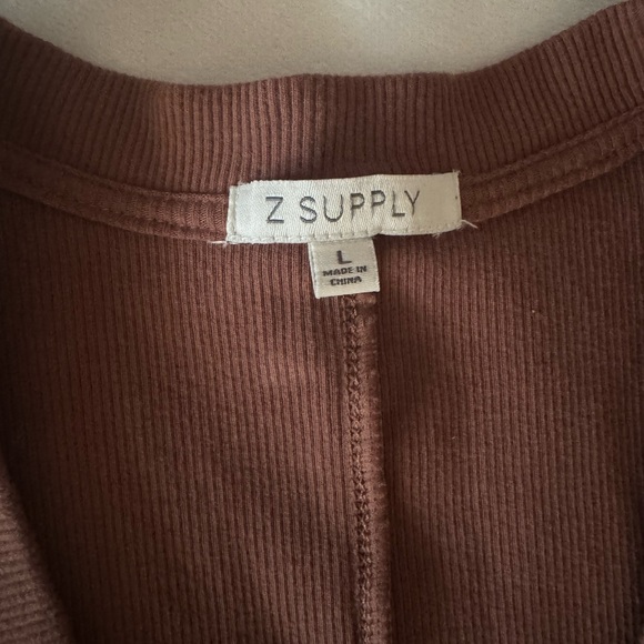 Z Supply Cocoa Ribbed Tank Top - Picture 9 of 10